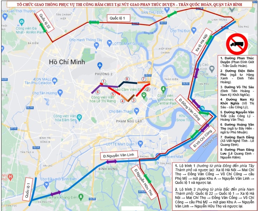Từ 18-6, TPHCM cấm xe sơ-mi rơ-moóc đi vào 8 tuyến đường