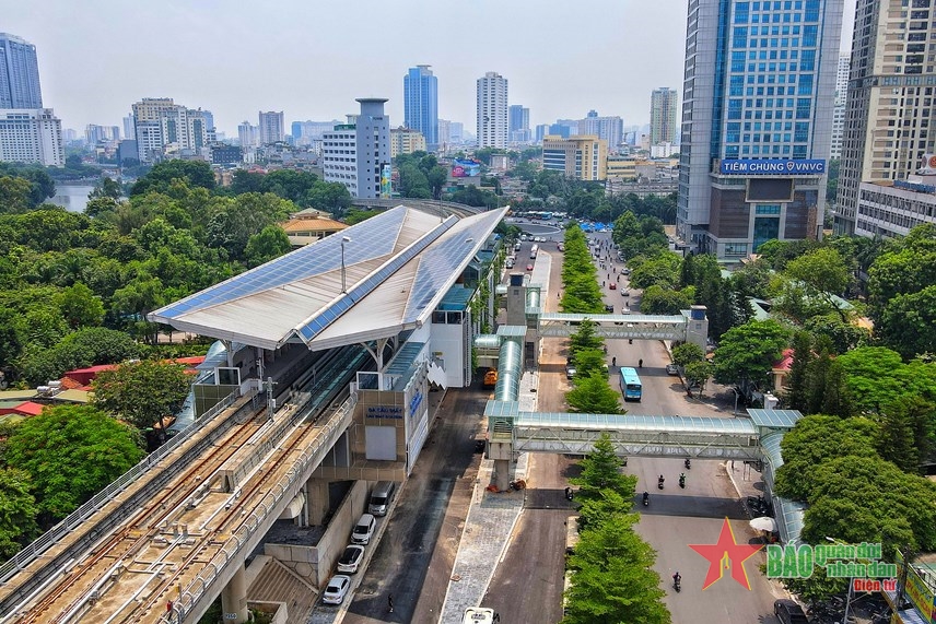 Hoàn thành 8 nhà ga trên cao tuyến đường sắt đô thị Nhổn – ga Hà Nội