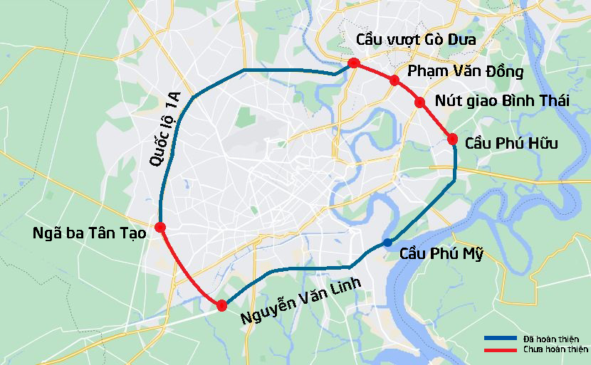 Hơn 9.800 tỉ đồng đầu tư 3,6km đường của dự án Vành đai 2