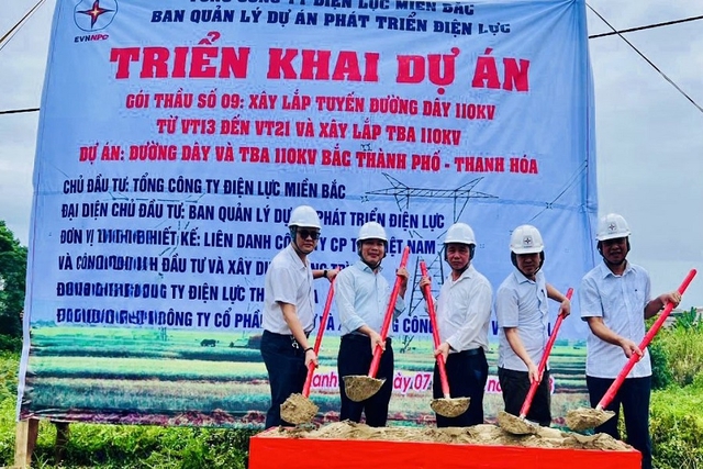 Thi công dự án đường dây và trạm biến áp 110 kV Bắc Thành phố – Thanh Hóa