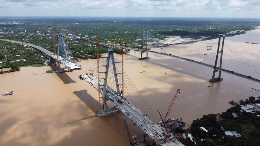 Cuối năm nay cầu Mỹ Thuận 2 hoàn thành, nối liền tuyến cao tốc từ TPHCM đến Cần Thơ