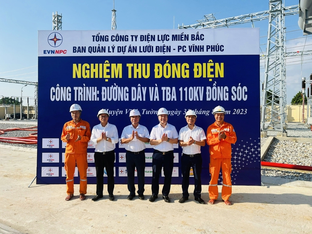 EVNNPC đóng điện giai đoạn 1 dự án đường dây và trạm biến áp 110 kV Đồng Sóc