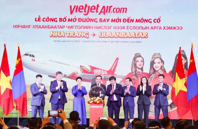 Vietjet công bố đường bay thẳng giữa Ulaanbaatar (Mông Cổ) và Nha Trang