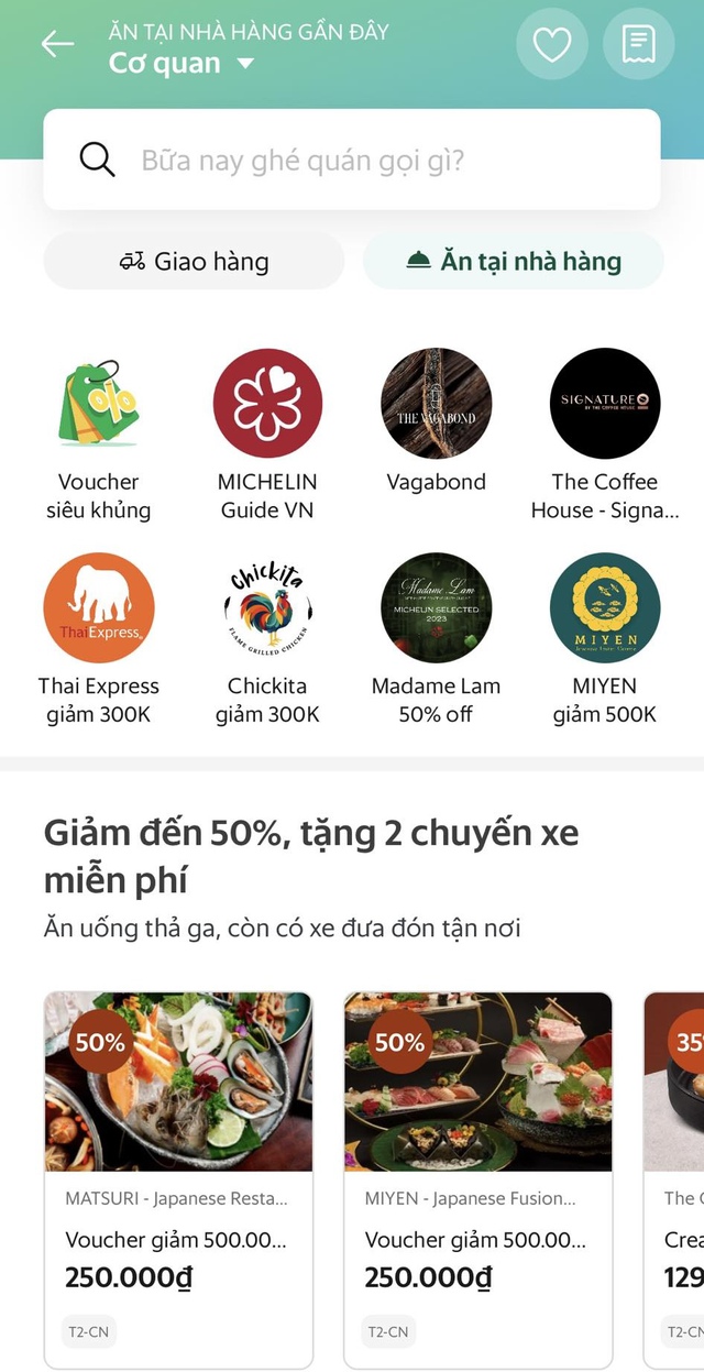 GrabFood thử nghiệm tính năng mới ‘Ăn tại nhà hàng’