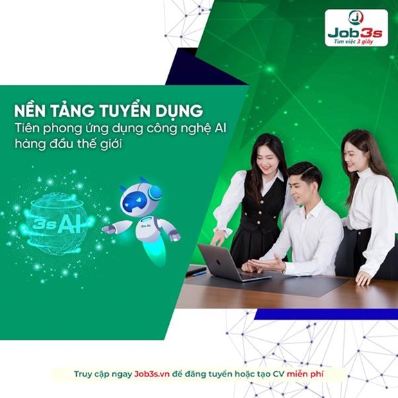 Job3s.vn ra mắt tính năng cực mới về công nghệ AI hỗ trợ tuyển dụng hàng đầu thị trường