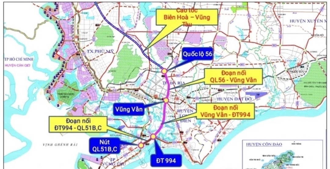 Khởi công đường nối cao tốc Biên Hòa – Vũng Tàu vào tháng 10