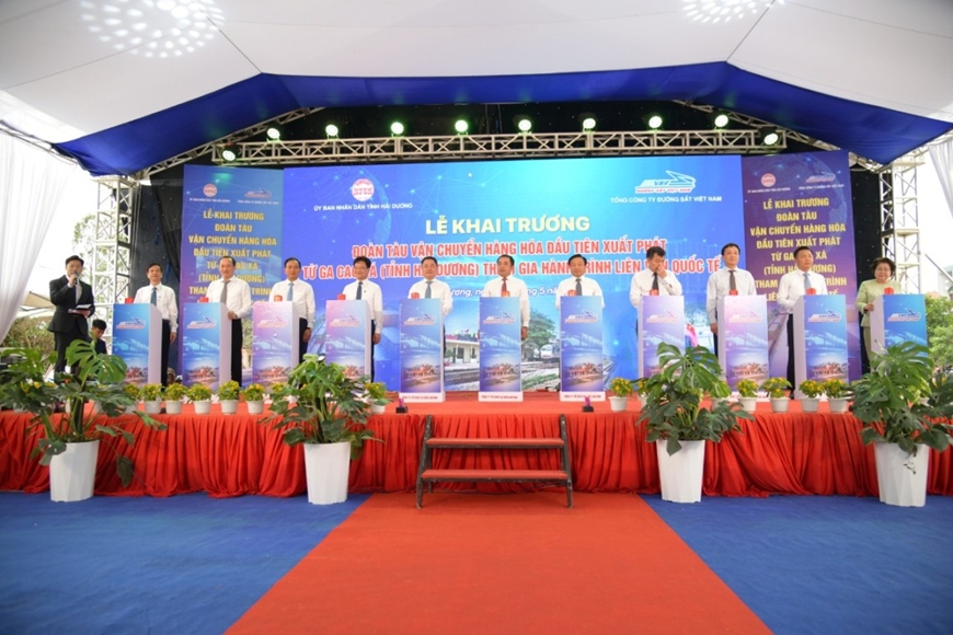 Khai trương đoàn tàu tham gia liên vận quốc tế từ ga Cao Xá (Hải Dương)
