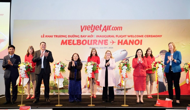 Vietjet khai trương đường bay kết nối Melbourne-Hà Nội