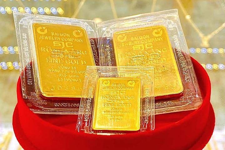 Chính thức công bố giá vàng bán ra tại 4 ngân hàng thương mại Nhà nước ở mức 79,98 triệu đồng/lượng