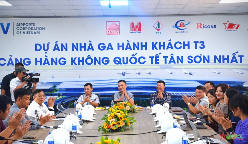 Nhà ga T3 – sân bay Tân Sơn Nhất quyết tâm đẩy nhanh tiến độ hoàn thành