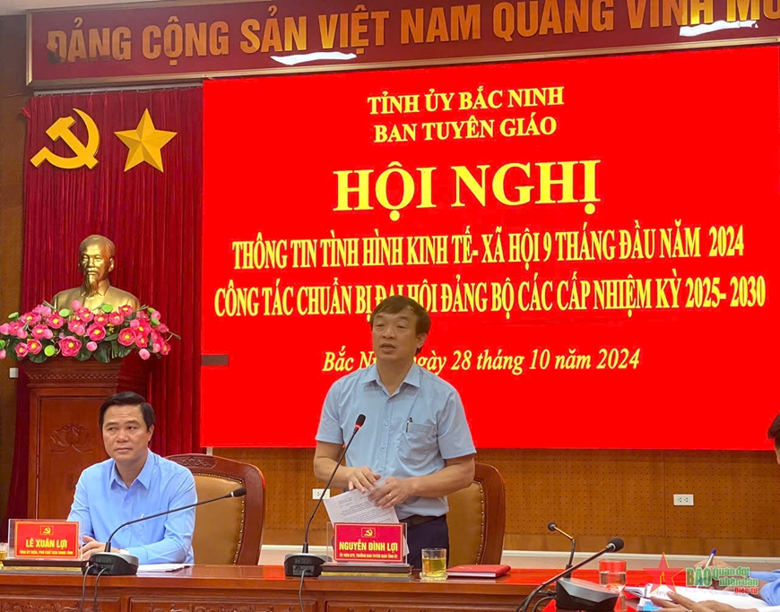 Tỉnh ủy Bắc Ninh: Thông tin phát triển kinh tế-xã hội 9 tháng năm 2024