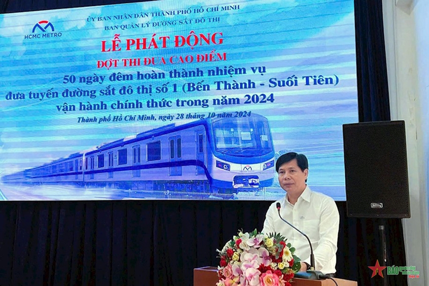 TP Hồ Chí Minh: Thi đua cao điểm 50 ngày đêm đưa tuyến đường sắt đô thị số 1 vận hành chính thức