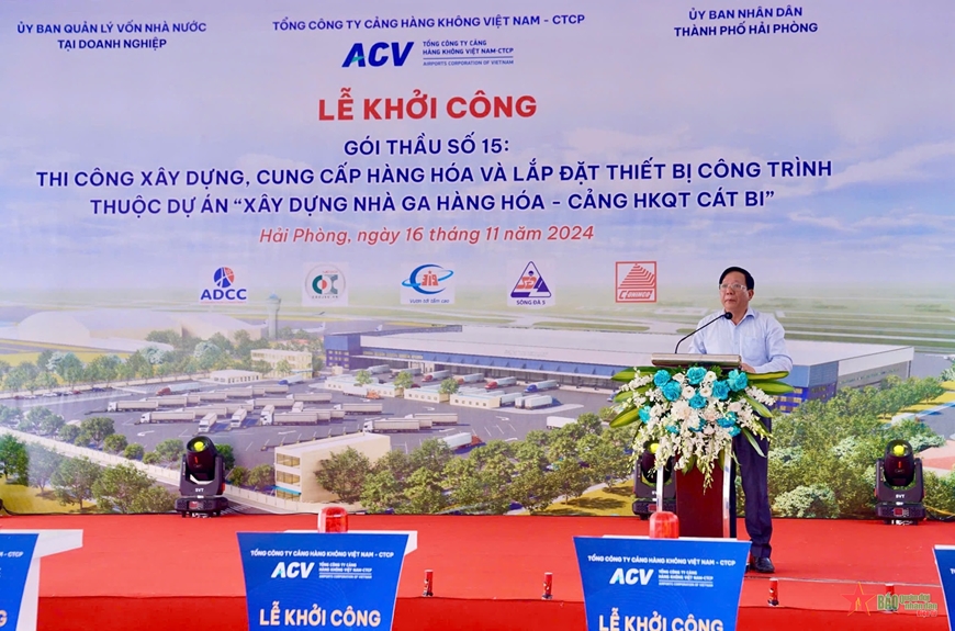 Tổng công ty 319 tham gia thi công Dự án “Xây dựng nhà ga hàng hóa – Cảng hàng không quốc tế Cát Bi”