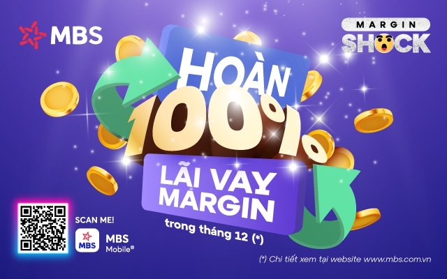 “Sốc” chưa từng có: MBS tặng 100% lãi margin cho khách hàng trong tháng 12