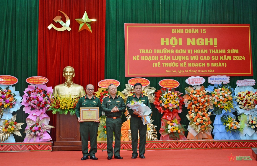 Công ty 74 (Binh đoàn 15) xuất sắc hoàn thành sớm kế hoạch sản lượng mủ cao su năm 2024