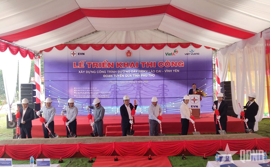 Khởi công công trình đường dây 500kV Lào Cai – Vĩnh Yên, đoạn qua tỉnh Phú Thọ