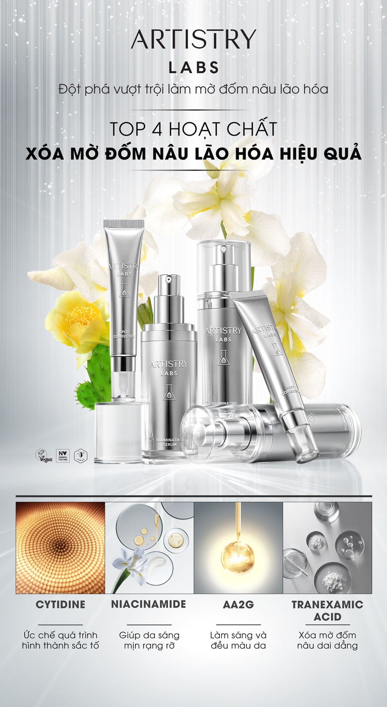 Amway Việt Nam ra mắt Bộ giải pháp làm mờ đốm nâu lão hóa Artistry Labs Illuminating System