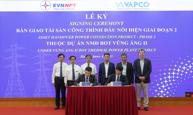 EVNNPT tiếp nhận tài sản – Công trình đấu nối điện thuộc dự án Nhà máy nhiệt điện BOT Vũng Áng II