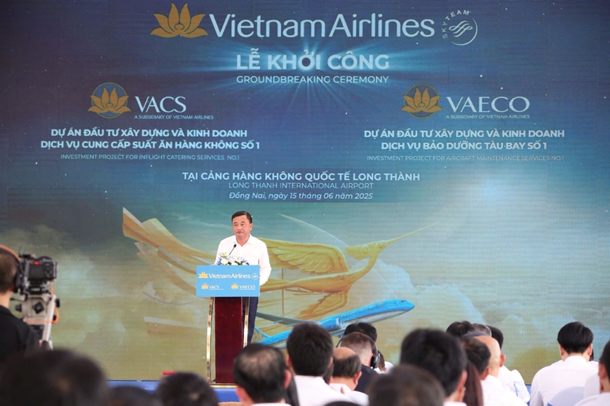 Vietnam Airlines khởi công đồng thời 2 dự án hạ tầng quy mô gần 1.800 tỷ đồng tại sân bay Long Thành