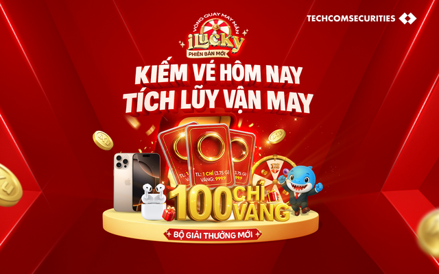 Cơn sốt “Vòng quay may mắn iLucky” tại TCBS: Tặng 100 chỉ vàng nhẫn