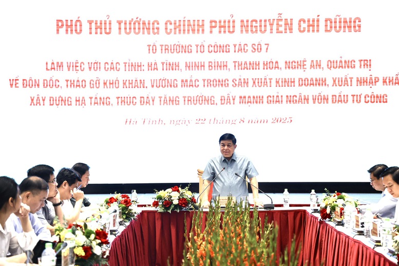 Phó Thủ tướng Nguyễn Chí Dũng làm việc với 5 địa phương để ‘gỡ vướng’, thúc đẩy tăng trưởng