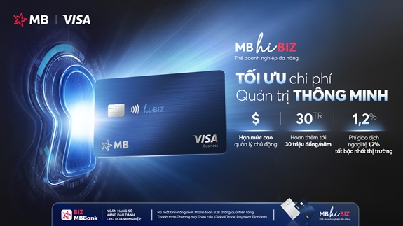 MB giới thiệu thẻ doanh nghiệp MB Visa Hi BIZ thông minh: Quản trị tinh gọn, giao thương quốc tế