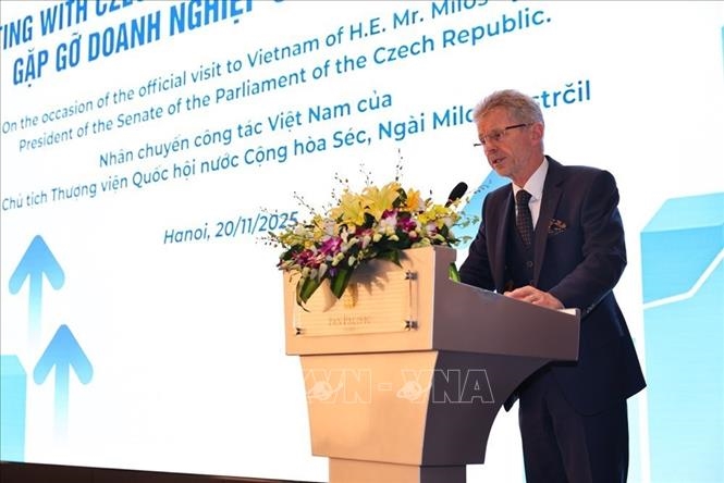 Chủ tịch Thượng viện Quốc hội Séc gặp gỡ doanh nghiệp hai nước