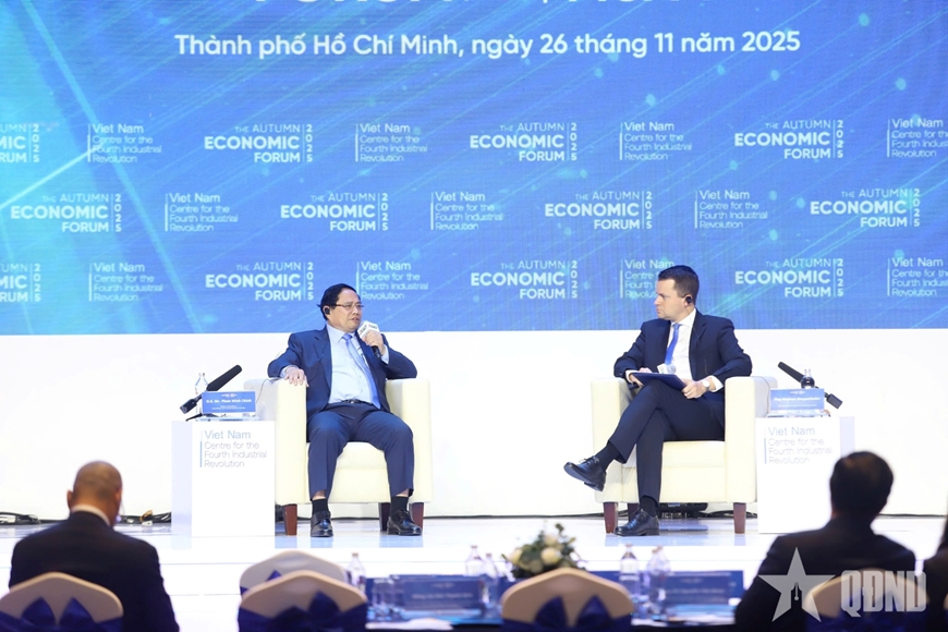 Đối thoại chính sách cấp cao giữa Thủ tướng Chính phủ Việt Nam và lãnh đạo Diễn đàn Kinh tế Thế giới