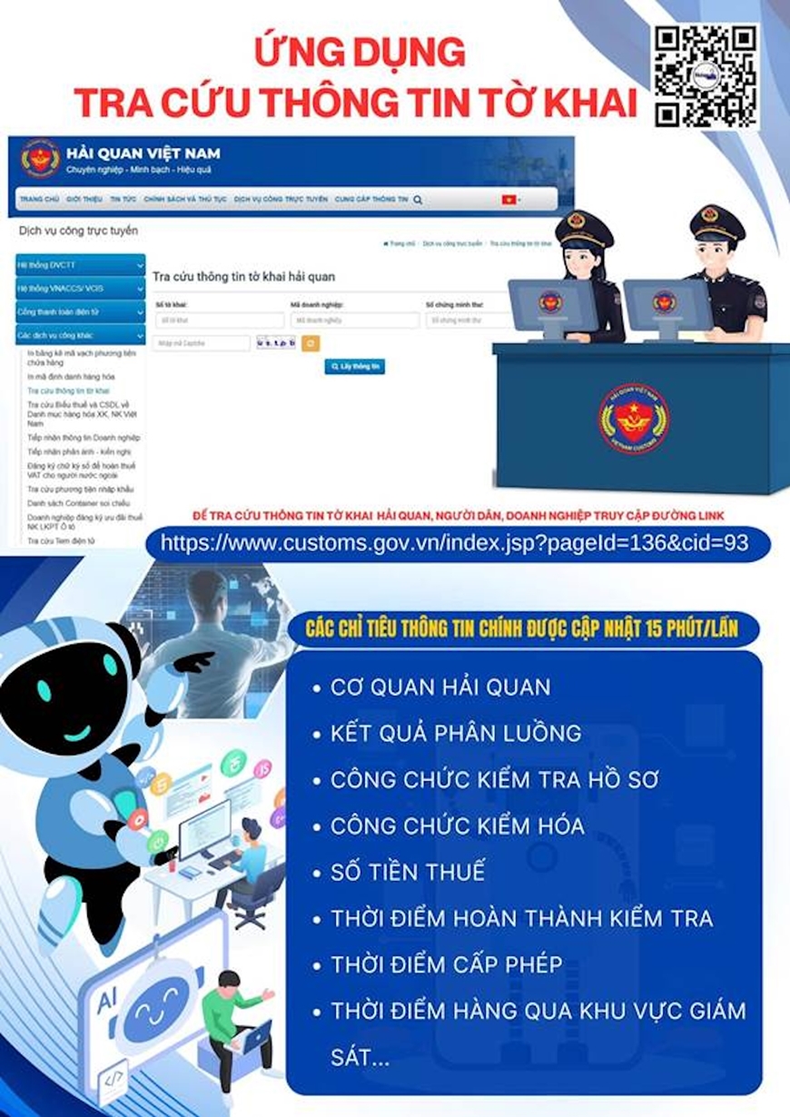 Cục Hải quan đưa vào ứng dụng tra cứu thông tin tờ khai