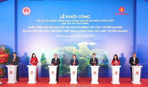 Vingroup khởi công đô thị nghỉ dưỡng suối khoáng và tổ hợp thể dục thể thao Mỹ Lâm – Tuyên Quang