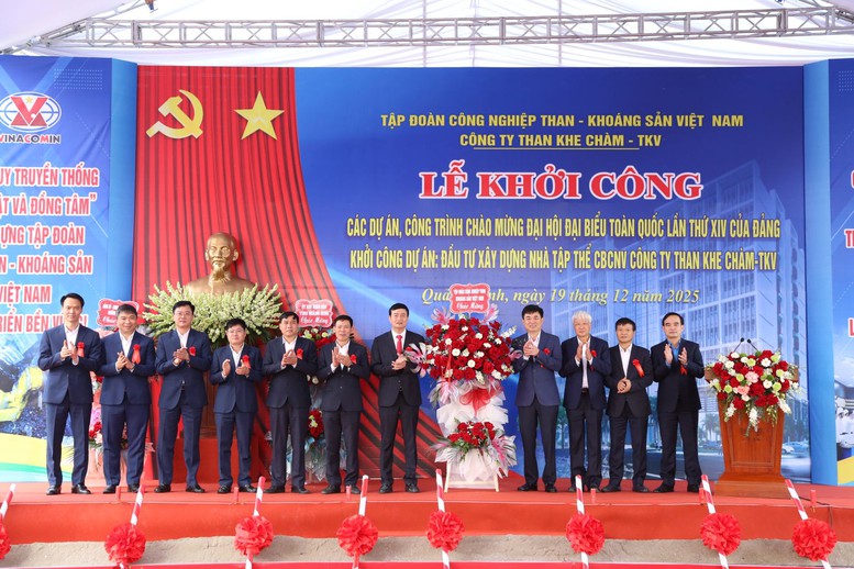 TKV khởi công 2 dự án trọng điểm chào mừng Đại hội Đảng toàn quốc lần thứ XIV