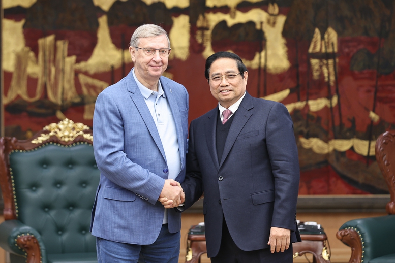 Thủ tướng Phạm Minh Chính tiếp Chủ tịch tập đoàn kinh tế tư nhân lớn nhất của Nga