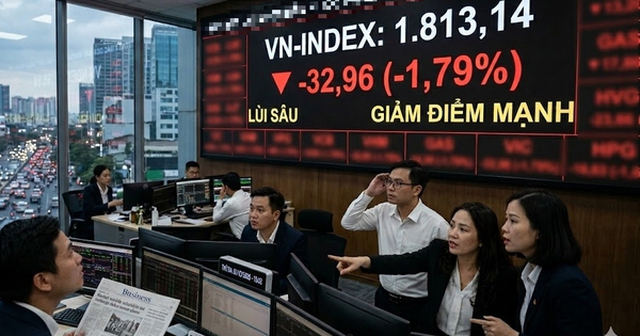 VN-Index lại rơi tự do gần 33 điểm