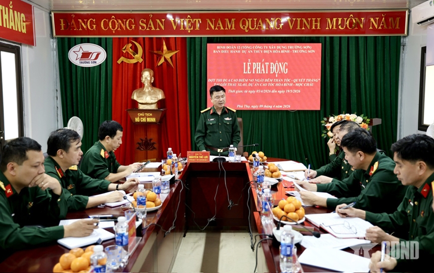 Binh đoàn 12: Khắc phục khó khăn về giá nhiên, vật liệu tăng cao, quyết tâm đưa công trình về đích vượt tiến độ