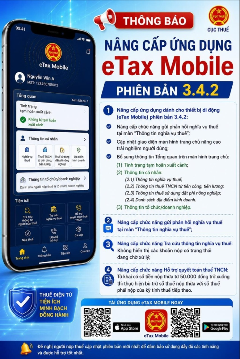 Cục Thuế ra mắt eTax Mobile mới, tăng trải nghiệm và minh bạch dữ liệu