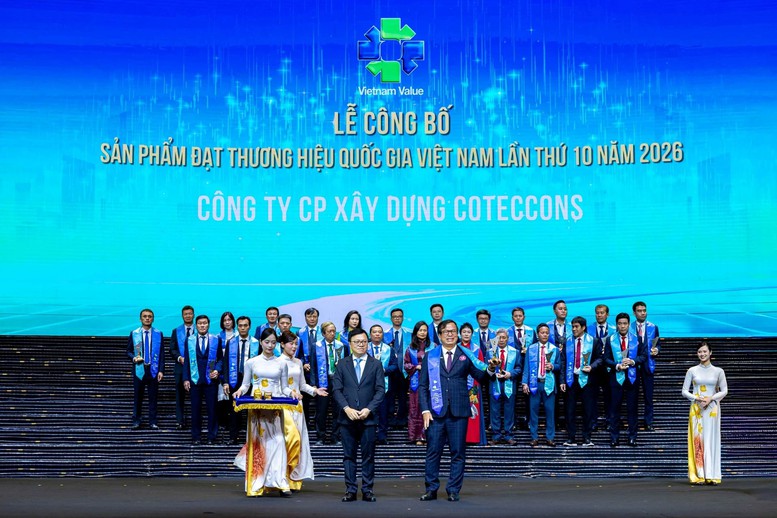 Coteccons lần thứ hai được vinh danh Thương hiệu quốc gia Việt Nam: Khẳng định năng lực nhà thầu Việt