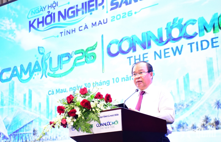 Hơn 1000 đại biểu tham dự Ngày hội khởi nghiệp và đổi mới sáng tạo năm 2026 tại Cà Mau